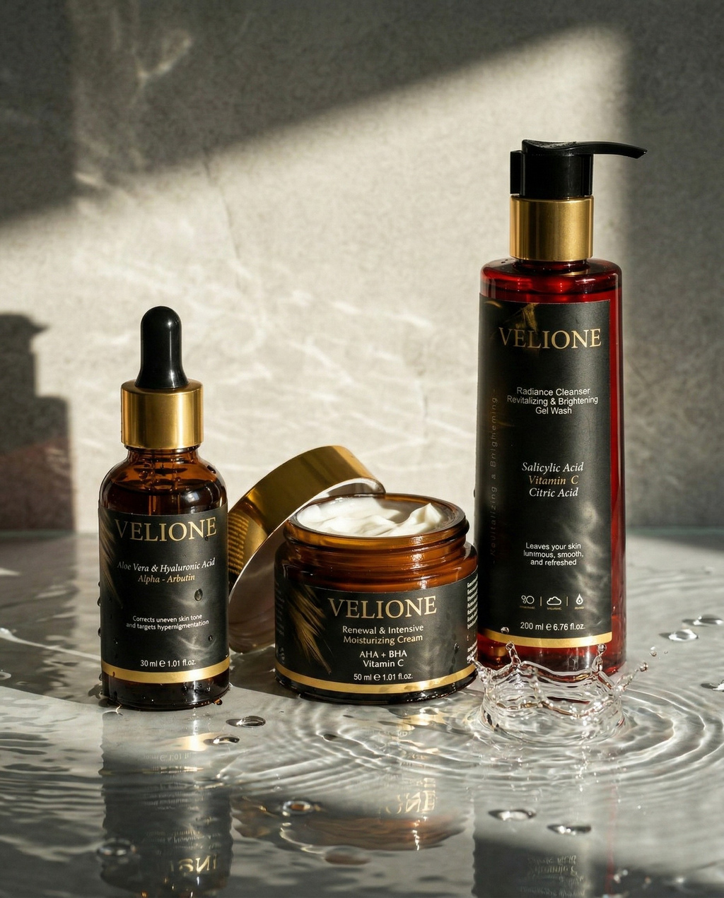 Velione Spot Removal Series - Special Set - Face Wash Gel, Serum, Cream