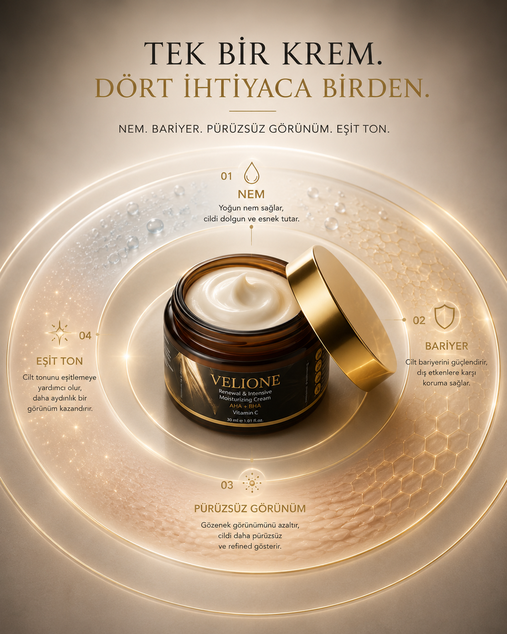 Velione AHA+BHA Skin Care Cream