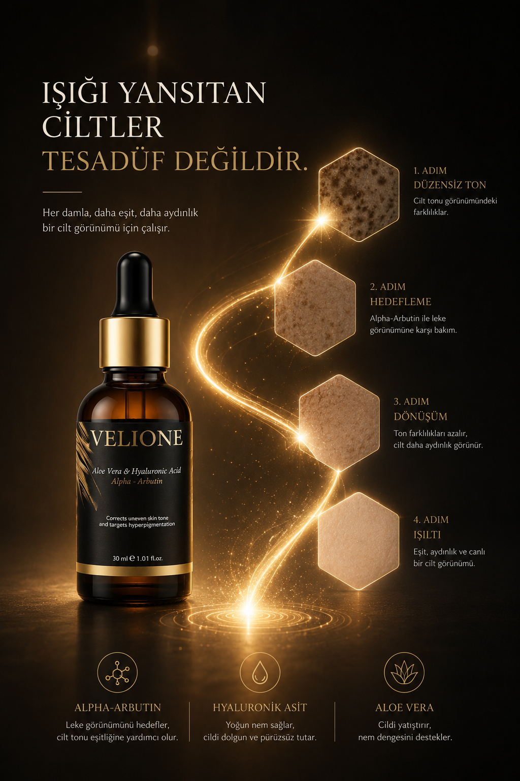Velione Anti-Blemish Skin Serum 30 ml – Skin Tone Equalizing & Brightening Care
