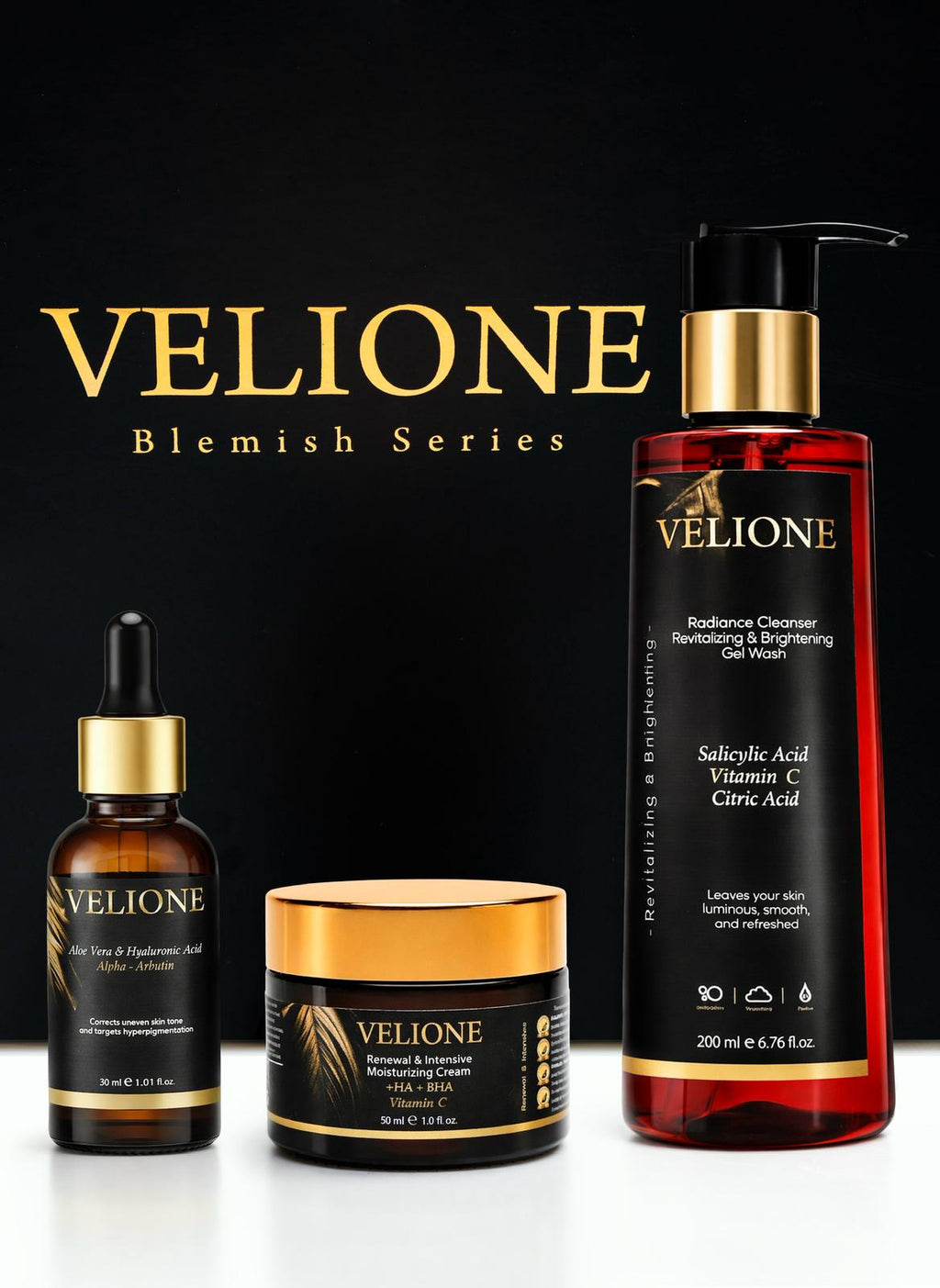 Velione Leke Serisi - Özel Set - Yüz Yıkama Jeli, Serum, Krem