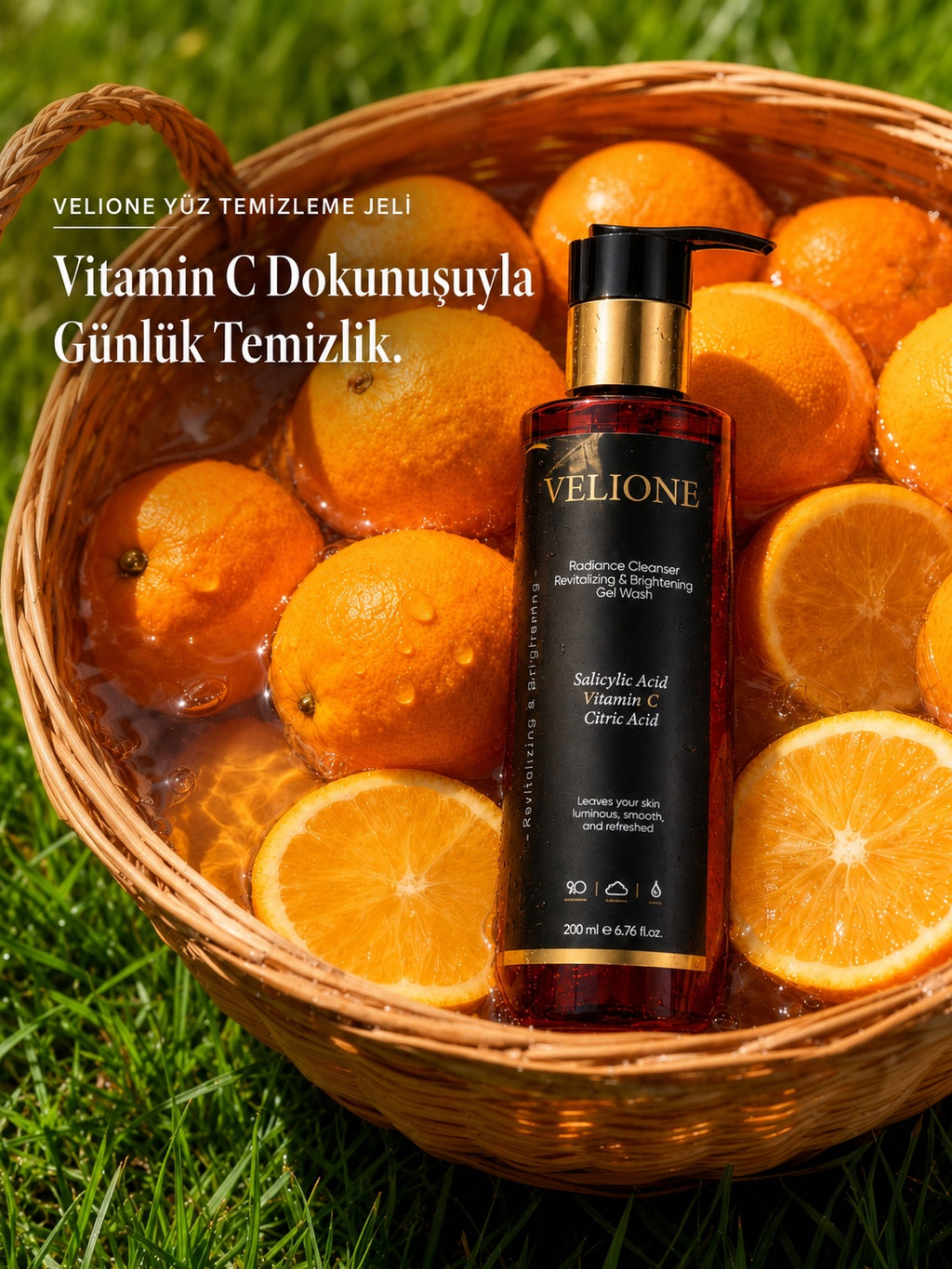 Velione Leke Karşıtı Yüz Temizleme Jeli 200 ml – Cilt Tonu Eşitleyici, Aydınlatıcı Bakım